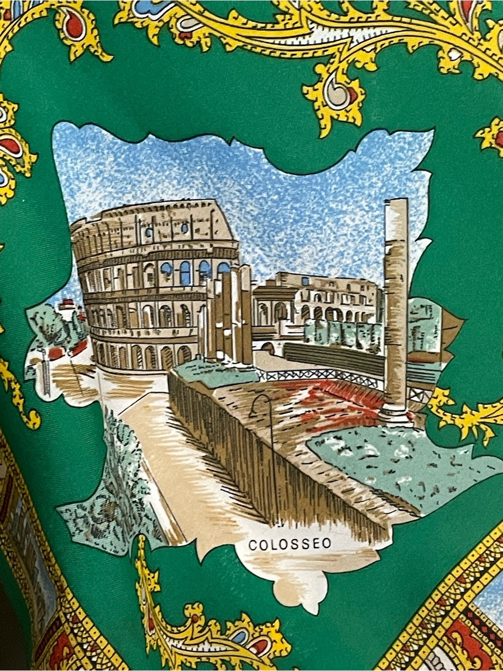 Vintage Rome Roma Souvenir Scarf 30 In Sq Excellent Condition - Picture 10 of 10